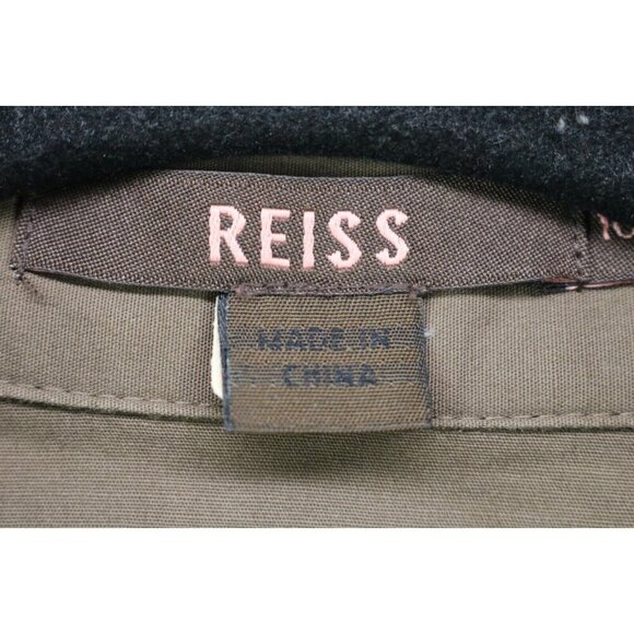 Reiss Button Down Midi Dress-Size 10-Lined-Side Zip - Picture 3 of 11